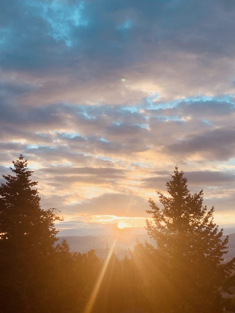 sunrise over the mountains