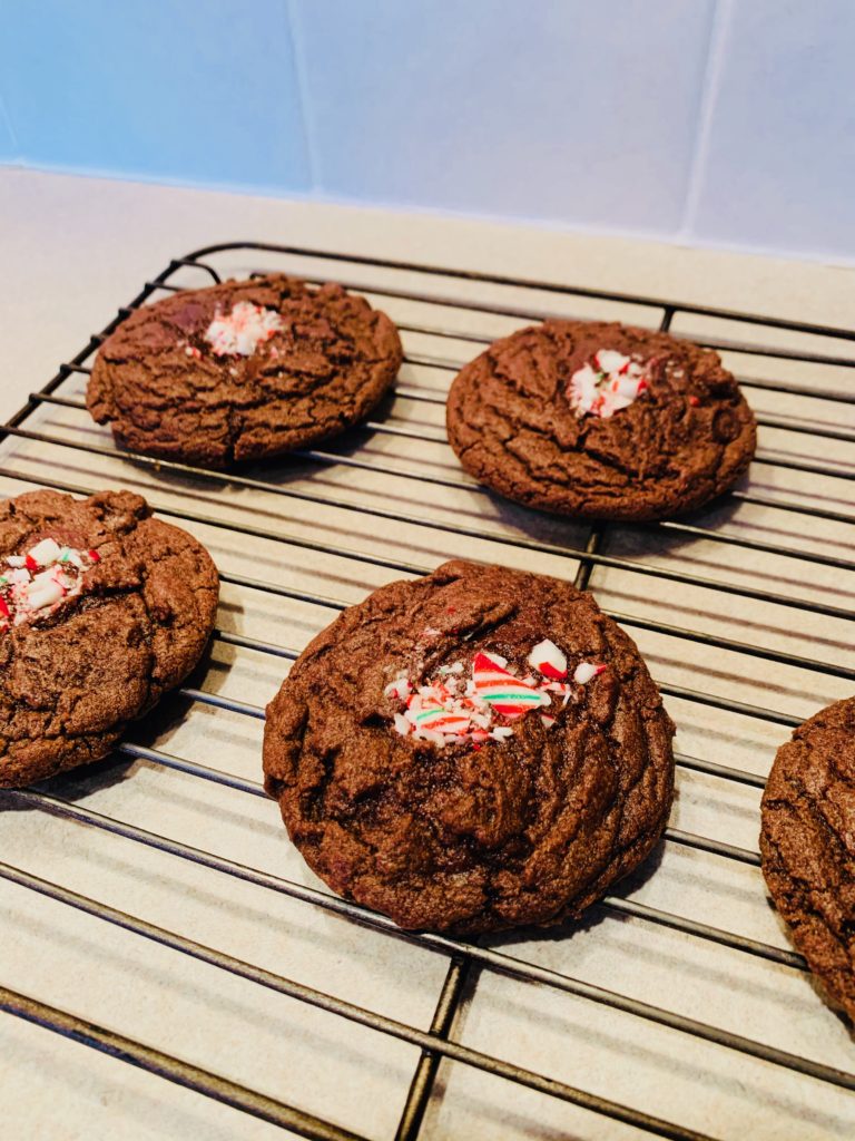 double chocolate peppermint cookies